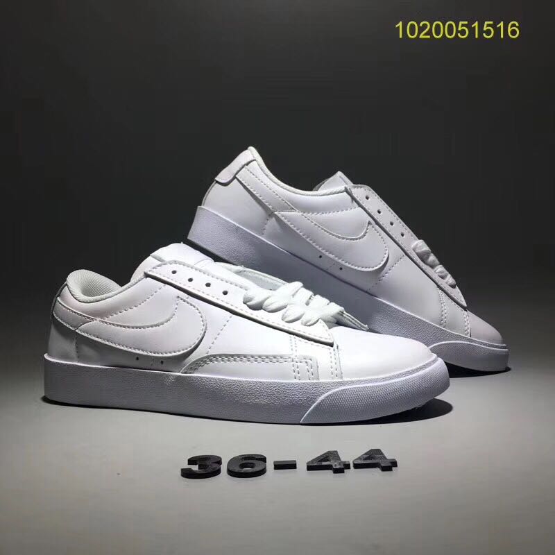 Women Nike Blazer 2.0 All White Shoes - Click Image to Close